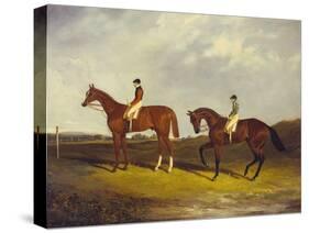 Elis' with J. Day Up: Winner of the St. Ledger, 1836 and 'Bay Middleton' with J. Robinson Up: the…-David Dalby of York-Stretched Canvas