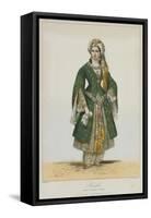 Élisa Rachel as Roxane in Bajazet by Racine, 1838-Achille Devéria-Framed Stretched Canvas