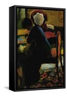 Elisabeth At The Desk-Auguste Macke-Framed Stretched Canvas