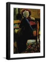 Elisabeth At The Desk-Auguste Macke-Framed Art Print