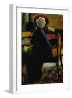 Elisabeth At The Desk-Auguste Macke-Framed Art Print