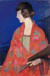 Self Portrait with Red Shawl-Elisabeth Chaplin-Giclee Print