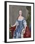 Elisabeth Christine of Brunswick-Wolfenbuttel-Bevern (1715-1797). Engraving. Colored.-Tarker-Framed Giclee Print