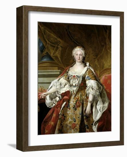 Elisabeth Farnese, Queen of Spain, Ca. 1739-Louis-Michel van Loo-Framed Giclee Print