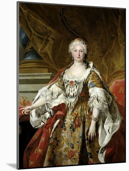 Elisabeth Farnese, Queen of Spain, Ca. 1739-Louis-Michel van Loo-Mounted Giclee Print