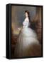 Elisabeth (Sissi), Empress of Austria in 1865 (Oil on Canvas)-Franz Xaver Winterhalter-Framed Stretched Canvas