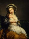 Queen Marie Antoinette with Her Children, 1787-Elisabeth Vigee Le Brun-Framed Art Print