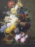 Rich Still Life of Summer Flowers-Elise Bruyere-Stretched Canvas