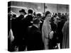 Elise Daniels, Young Model, Standing on Crowded New York City Street-Gjon Mili-Stretched Canvas