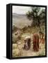 Elisha and the Shunamite woman - Bible-William Brassey Hole-Framed Stretched Canvas