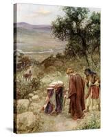 Elisha and the Shunamite woman - Bible-William Brassey Hole-Stretched Canvas