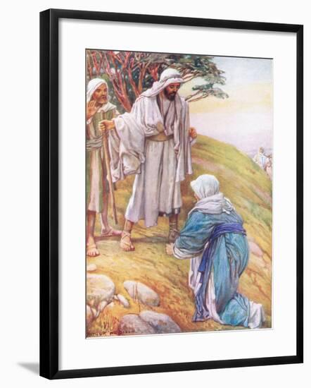 Elisha and the Shunammite-Arthur A. Dixon-Framed Giclee Print