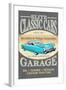 Elite Classic Cars Garage - Vintage Sign-Lantern Press-Framed Art Print