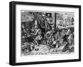 Elixir of Life: 'The Alchemist, 1558-Pieter Bruegel the Elder-Framed Giclee Print