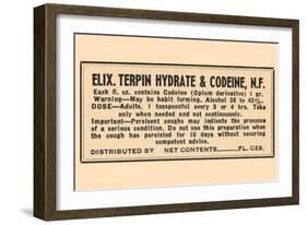 Elixir Terpin Hydrate & Codeine, N.F.-null-Framed Art Print