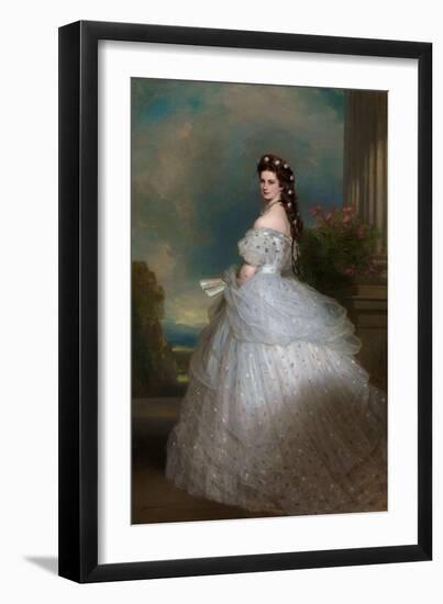 Elizabeth (1837-98), Empress of Austria, 1865-Franz Xaver Winterhalter-Framed Giclee Print