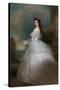 Elizabeth (1837-98), Empress of Austria, 1865-Franz Xaver Winterhalter-Stretched Canvas