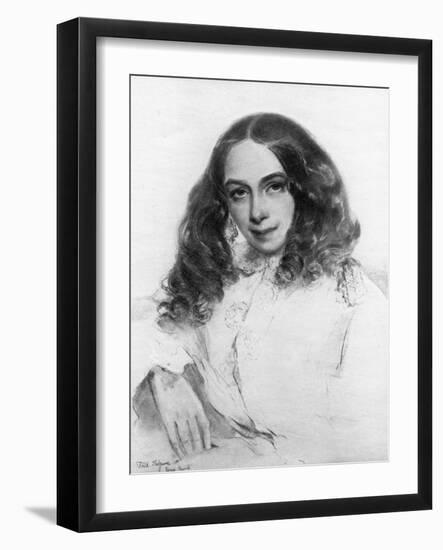 Elizabeth Barrett Browning, British Poet, 1859-Field Talfourd-Framed Giclee Print