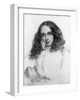 Elizabeth Barrett Browning, British Poet, 1859-Field Talfourd-Framed Giclee Print