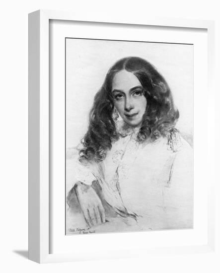 Elizabeth Barrett Browning, British Poet, 1859-Field Talfourd-Framed Giclee Print