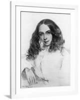 Elizabeth Barrett Browning, British Poet, 1859-Field Talfourd-Framed Giclee Print