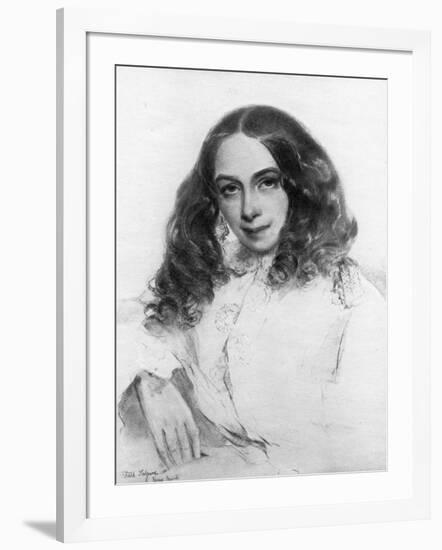 Elizabeth Barrett Browning, British Poet, 1859-Field Talfourd-Framed Giclee Print