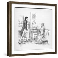 Elizabeth Bennet Refuses Mr. Darcy-Hugh Thomson-Framed Photographic Print