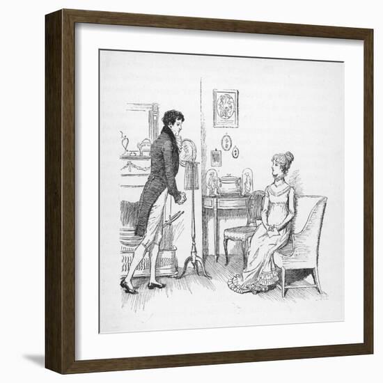 Elizabeth Bennet Refuses Mr. Darcy-Hugh Thomson-Framed Photographic Print