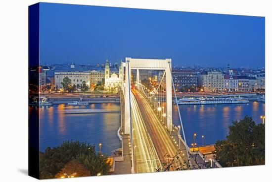 Elizabeth Bridge, Banks of the Danube, UNESCO World Heritage Site, Budapest, Hungary, Europe-Christian Kober-Stretched Canvas