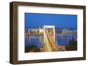 Elizabeth Bridge, Banks of the Danube, UNESCO World Heritage Site, Budapest, Hungary, Europe-Christian Kober-Framed Photographic Print