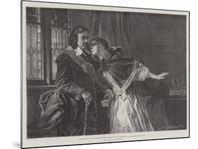 Elizabeth Claypole Warning Her Father, Oliver Cromwell, Not to Accept the Crown-Julius Friedrich Anton Schrader-Mounted Giclee Print