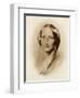 Elizabeth Cleghorn Gaskell Writer in 1851-George Richmond-Framed Art Print