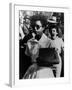 Elizabeth Eckford Is Harassed as She Enters Little Rock Central High, Sept 6, 1957-null-Framed Photo