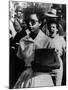 Elizabeth Eckford Is Harassed as She Enters Little Rock Central High, Sept 6, 1957-null-Mounted Photo