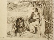 Idea for 'La Belle Dame Sans Merci' (Pencil on Paper) (See also 200312)-Elizabeth Eleanor Siddal-Framed Giclee Print