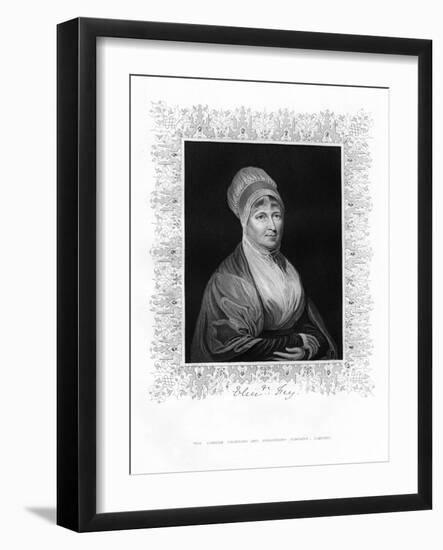 Elizabeth Fry, British Philanthropist, 19th Century-J Cochran-Framed Giclee Print