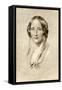 Elizabeth Gaskell, British 19th Century Novelist-George Richmond-Framed Stretched Canvas