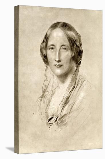 Elizabeth Gaskell, British 19th Century Novelist-George Richmond-Stretched Canvas