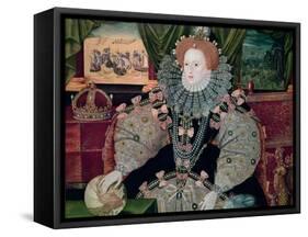 Elizabeth I, Armada Portrait, circa 1588-George Gower-Framed Stretched Canvas