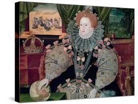 Elizabeth I, Armada Portrait, circa 1588-George Gower-Stretched Canvas