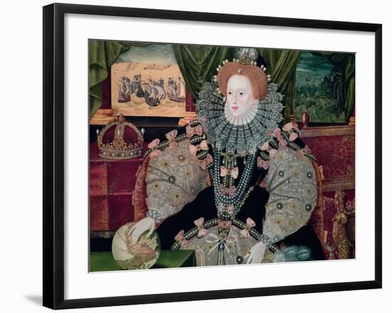 Elizabeth I, Armada Portrait, circa 1588-George Gower-Framed Giclee Print