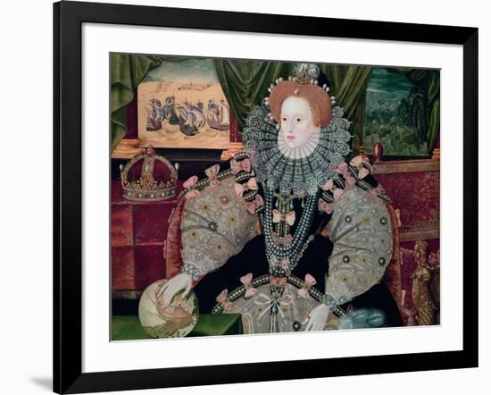 Elizabeth I, Armada Portrait, circa 1588-George Gower-Framed Giclee Print