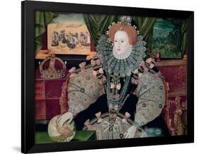 Elizabeth I, Armada Portrait, circa 1588-George Gower-Framed Giclee Print