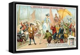 Elizabeth I of England Amongst Her Navy's Sailors-null-Framed Stretched Canvas