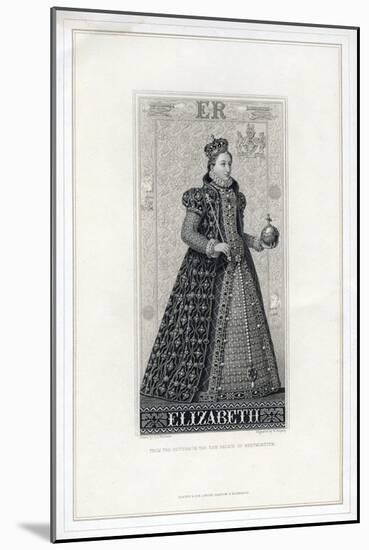 Elizabeth I of England, (Late 19th Centur)-W Ridgway-Mounted Giclee Print