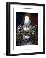 Elizabeth I, Queen of England and Ireland, 1575-Nicholas Hilliard-Framed Giclee Print