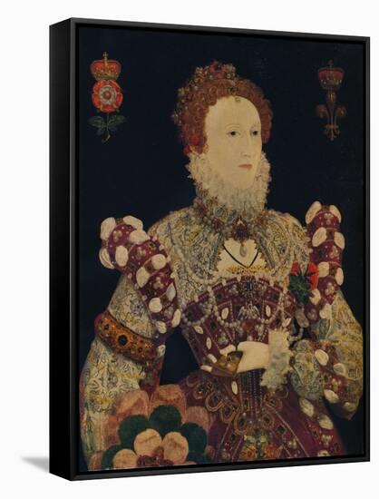 Elizabeth I, Queen of England and Ireland, c1574-Nicholas Hilliard-Framed Stretched Canvas