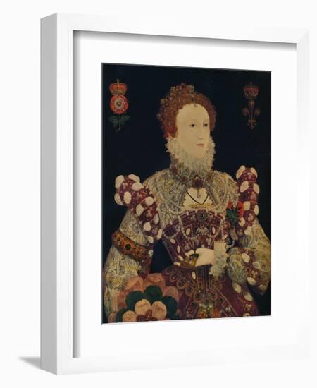 Elizabeth I, Queen of England and Ireland, c1574-Nicholas Hilliard-Framed Giclee Print