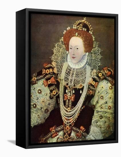 Elizabeth I, Queen of England and Ireland, C1588, (C1902-190)-George Gower-Framed Stretched Canvas