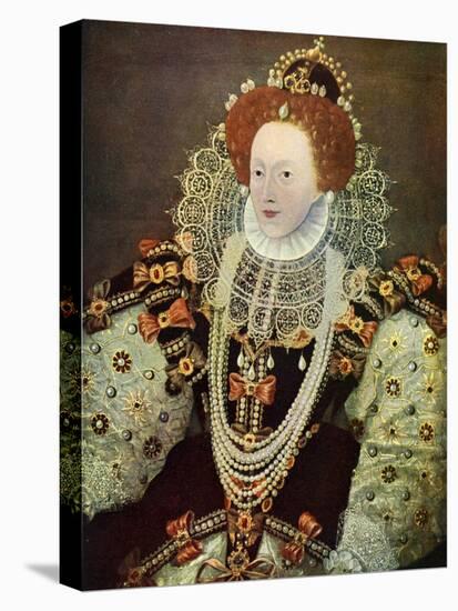 Elizabeth I, Queen of England and Ireland, C1588, (C1902-190)-George Gower-Stretched Canvas